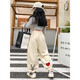 Girls' pants autumn and winter sports rabbit 2025 new children's plus velvet girls' trousers large children's tying feet trousers autumn NN-JA983 [Gray] plus velvet style 150cm