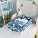 
Haqu Newborn Crib Middle Bed Removal and Washing Portable Baby Bloom Blog Diaper Cushion Baby Pillow Travel Crib Middle Bed Cloud (removal and wash belt quilt) 90*50