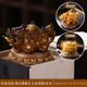 Cha Xiao'er's color-changing tea pet comes and goes, Pixiu tea table, tea table ornaments, tea table decorations, high-end tea set decorations, rotating - water spray Pixiu (turns gold) + gift box