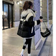 Yuannuo black spliced parka down jacket 2026 winter new style small loose slim hooded jacket picture color (ready in stock) M recommended 80-100Jin Jin equals 0.5 kg