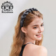 Royal sasa Royal salsa pleated seersucker headband tooth comb non-slip fluffy high headband hairpin going out to make up and wash