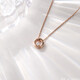 Luruo 18k rose gold moissanite necklace women's light luxury niche clavicle chain 2024 new pendant rose gold