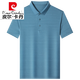 Pierre cardin mulberry silk short-sleeved T-shirt for men summer high-end business casual silk pol.o shirt men's mid-sleeved knitted BY6218-Murlan M 165 [Suggested 90-120 Jin [Jin equals 0.5 kg]]