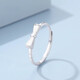 Bovia's new platinum bow ring for women PT950 plain ring adjustable platinum wedding ring for girlfriend platinum open ring 1.8-2.0g