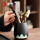 Tang Feng Tang Feng (Tangfeng) Tang Feng Black Pottery Kung Fu Tea Table de thé un ensemble complet de nouveaux petits ensembles de tendances nationales japonaises