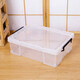 Household storage box low plastic large dormitory storage box with cover finishing box toys and clothes storage box high-end 6613:66*47*36 Thickened cooked glue