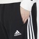 阿迪达斯（adidas）阿迪达斯男裤春季新款小脚裤子运动裤针织收口休闲跑步长裤GK9226 HA4337/黑色 三条纹 M /175/80A