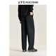 PEACEBIRD Men's Casual Pants Loose Sports Winter Pants BBGME422L Black Second Batch 32