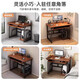 Computer desk simple small apartment home desktop rental house bedroom office dedicated simple modern bedside desk basic shelf style 60*40cm black walnut color