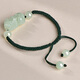 Jade can be guaranteed for 618 Hetian jade Pixiu bracelet Men and women jade Pixiu jade bracelet Blue and white jade Pixiu-women D1695i
