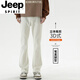 JEEP SPIRITCLEANFIT微喇牛仔裤男款秋冬修身黑色VIBE美式高街裤子男生直筒裤 9901黑色 微喇型 XL 【140-155斤】