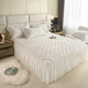 DREAM KARIN skin-friendly brushed quilted bed skirt bed cover single piece solid color dust-proof protective cover fitted sheet pad 180*200cm white