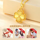 Lao Fengxiang four-leaf clover gold necklace for women 2025 new pure gold pendant wedding anniversary gift for girlfriend and wife's birthday Jingsuda pure gold four-leaf clover pendant + free S925 chain
