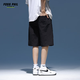 Foss Phil Shorts Herren Sommer Arbeitspeedy Trendy Brand Casual Ice Seide Mid-Wolzen losen Sportfünf-Punkte-Hosen 9906 Schwarz 3xl