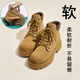 Yunshun Snow Big Yellow Boots Martin Boots Women's New Summer Summer Spring and Autumn Single Boots Women's Bumblebee Short Retro Inner Enhancement Retro Mid-top Leather Boots [Yellow] 38