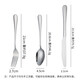 Yuexiang Edelstahlmesser und Gabellöffel Western Essgeschirr Set Dessert Mischlöffel Fruchtsalat Instant Nudeln Fork Steak Messer Edelstahlmesser und Gabellöffel 3 Teile (SH6628)