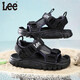 Lee children's shoes summer children's sandals for girls anti-slip soft bottom Velcro breathable beach shoes for boys black 26 recommended foot length 159.5mm