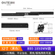 Goodgut staircase cabinet heavy-duty slide rail bottom drawer storage load-bearing lower slide rail foot rail shoe cabinet slide telescopic guide rail 800-1850mm: pull out 1050mm black (1 payment)