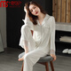 
Modal cotton pajamas for women in spring and autumn long sleeves for summer thin simple style large size youth home clothing set can be worn outside G18X6627 2XL Recommended weight 140-160Jin [Jin equals 0.5 kg]