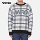 EVISU  男士格纹针织套头毛衣 2EAHTM1SR381LFWX 格子花 XXL