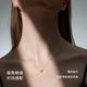 Gold Rainbow 18K Gold Akoya Seawater Pearl Necklace Pendant Single Female Passepartout Clavicle Chain 18K Gold Chain Year of the Dragon Akoya 8.5-9mm