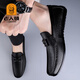 Old man's head (LAORENTOU) beanie shoes for men 2025 new trendy men's loafers high-end casual leather shoes for men black top layer cowhide 2628f 39