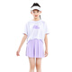 Yoyo One (Yoyo One) Girls Traje de secado rápido para niños Summer bádminton niños tenis niñas corriendo ropa al aire libre y niños grandes ropa deportiva 9922 blanco + 18426 púrpura 160 cm