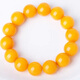 Chuji Lao Fenghuang comes with national inspection natural raw mineral authentic beeswax bracelets for men and women single circle chicken oil yellow old beeswax hands 25 grams bead diameter 14mm (unisex style) approx.