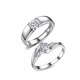MZMZ platinum couple ring for women pt950 platinum pair of rings for wedding and birthday 520 Valentine's Day gift for girlfriend and wife light luxury model - single ring (note male/female)