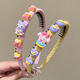 BARY REEF children's headband bangs broken hair artifact little girl Korean version fabric non-slip pressure hairpin girl hairband headwear blue cinnamon dog