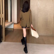 
GARNUO Coffee Small Suit Jacket Women's Small 2025 Spring and Autumn New High-end Design Niche Casual Short Suit Coffee [826 Two-pin buckles and slits] S[80-110Jin[Jin equals 0.5 kg]]