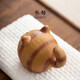 Sanxun Lucky Cat Tea Pet Zisha Boutique Kung Fu Tea Set Handmade Tea Play Keepable Accessories Tea Tray High-end Small Ornaments Lucky Cat Tea Pet_Zisha