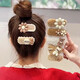 Oein autumn and winter cute bear plush hairpin hairpin female side bangs clip cartoon hair accessories back head clip 2024 new style 5 love set