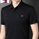 Tommy Hee Kelly Store Oficial Oficial de la marca American Tommy Summer Summer Camiseta de manga corta Men a la altura de la solapa de mediana edad de la marca de ropa de polo de la marca insignia de la marca del bluez de la calidad 17088 recomendada 115135Jin [Jin equivale a 0.5 kg]
