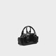 CHARLES&KEITH25 new winter product portable small square bag motorcycle bag bowling bag CK2-30770735 Noir black S