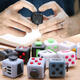 HARQI EDC Unzip Rubik's Cube Nouveaux et étranges jouets fidgetcube Décompression Artefact DICE CHILD'S'S Toy Gift # 8 White + Blue