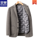 Veste en laine double face Romon Business Men's Woard Business Casual Hiver Plus Velvet épaissis à manteau court noir [Down Down Down Down] 170 / m [Recommandé 95-115Jin [Jin est égal à 0,5 kg]]]