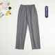 Buenpu School uniform pants for primary and secondary school students in spring and autumn children's dark gray baseball uniform pants for girls and boys gray navy blue school pants gray straight 677B 170 cm