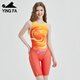 YINGFA professional competitive racing one-piece swimsuit comfortable slimming quick-drying swimsuit sharkskin waterproof swimming orange-Long M Height 145-155/weight 35-45kg