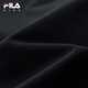 FILA children's clothing tops 2025 winter new style boys' plus velvet long-sleeved T-shirt dark black-BK 175
