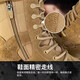 际华三五零五新式棕色作战靴男作战鞋超轻训练靴耐磨高帮侧拉链真皮沙漠登山鞋 棕色作战靴 【高配牛皮款】 42 =260【正品牛皮 两双鞋垫】