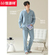 
Hengyuanxiang pajamas men's 2024 new spring and autumn pure cotton long sleeves for outdoor wear cotton set Starry Sky Blue 16873 [Full cotton, no pilling] L [110-130Jin [Jin equals 0.5 kg]]