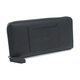 Armani (ARMANI) embossed zipper long wallet men's black basic package (bag + dust bag)