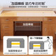 Solid wood desk student home study desk writing desk simple office desk bedroom with drawer desktop computer desk basic model-five drawers and one cabinet maple cherry wood color 100*40CM