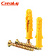 Creaby small yellow croaker plastic expansion tube expansion screw rubber plug bolt expansion plug 6mm 8mm 10mm self-tapping screw set M6*40 40 sets with carbon steel self-tapping