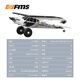 
FMS model aircraft 1700mm PA18 large water take-off and landing entry practice electric remote control fixed-wing aircraft PA-18 white PNP + float + Ruifei Fly Control + XT60 plug