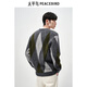 PEACEBIRD Men's Wool Cardigan Casual Sweater Brushed Yarn Contrast Color Plaid Sweater Men's Early Autumn Dark Gray L