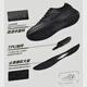 LeTTO golf casual shoes men's shoes leather non-slip sports outdoor casual white shoes 8831P black 40
