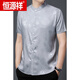 Hengyuanxiang (Hyx) Xis Schwiegervater kurzärmeliges Hemd für Männer Hochzeit Daddy Kleid mittlerer Alters für Hochzeitsfeierkleid rot 175