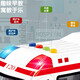 Aibilu Children's Toy Simulation Model Sound Sound and Light Story peut ouvrir la porte Ambulance Fire Truck Boy Birthday Gift